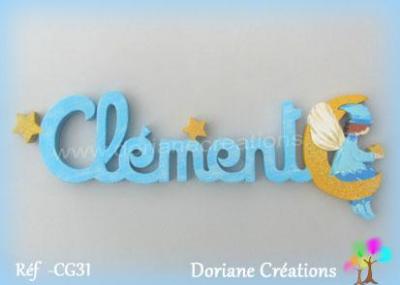 Prénom lettres en bois Clément