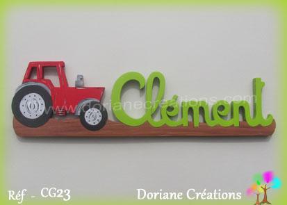 Prenombois clement tracteur rouge