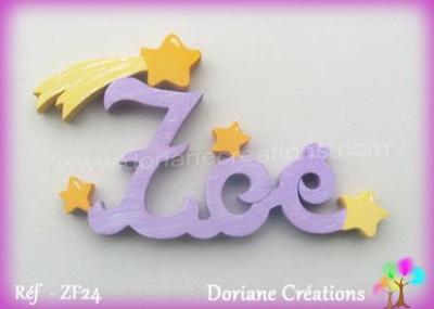 Prénom lettres en bois Zoé