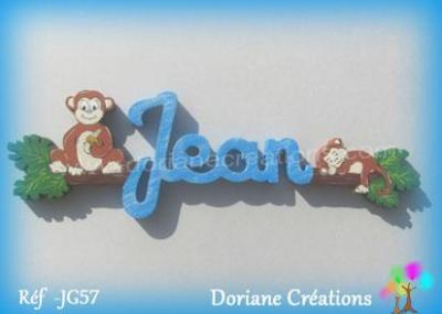 Prénom lettres en bois Jean