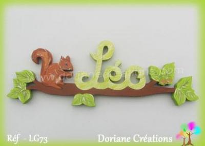 Prénom lettres en bois Léo