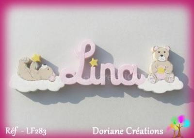 Prénom lettres en bois Lina