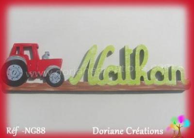 Prénom lettres en bois Nathan