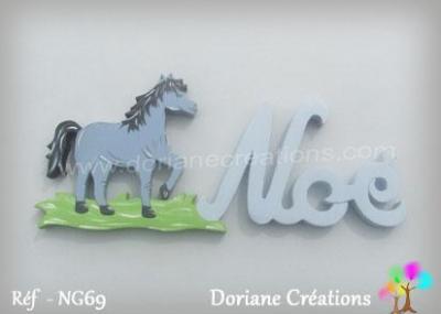 Prénom lettres en bois Noé