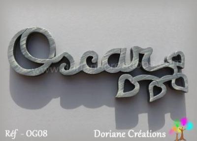 Prénom lettres en bois Oscar