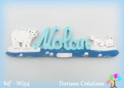 Prénom lettres en bois Nolan