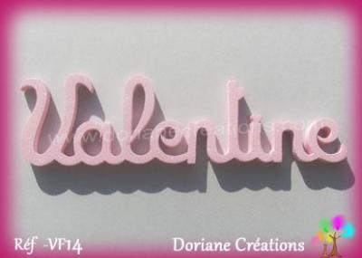 Prénom lettres en bois Valentine