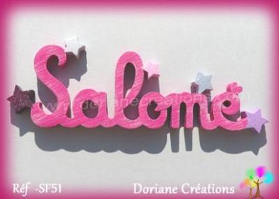 Prénom lettres en bois Salomé