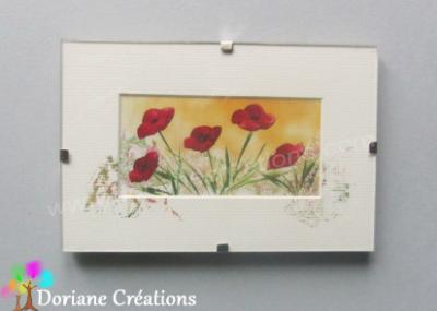 Sous-verre 10X15 coquelicots